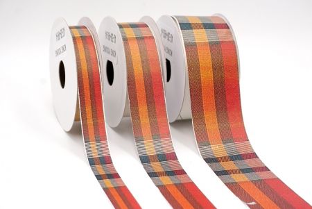 Rost, Orange, Teal und Burgunder Karobband_AI